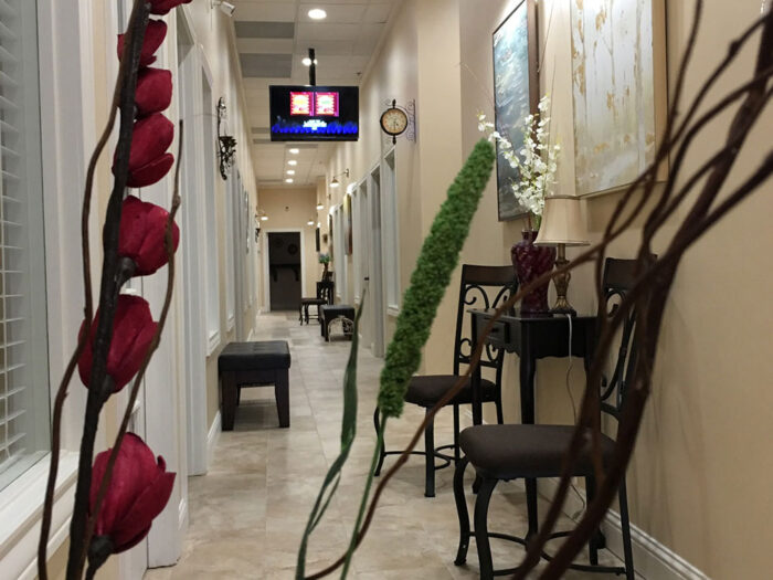 Ava Salon Suites interior hallway and studios